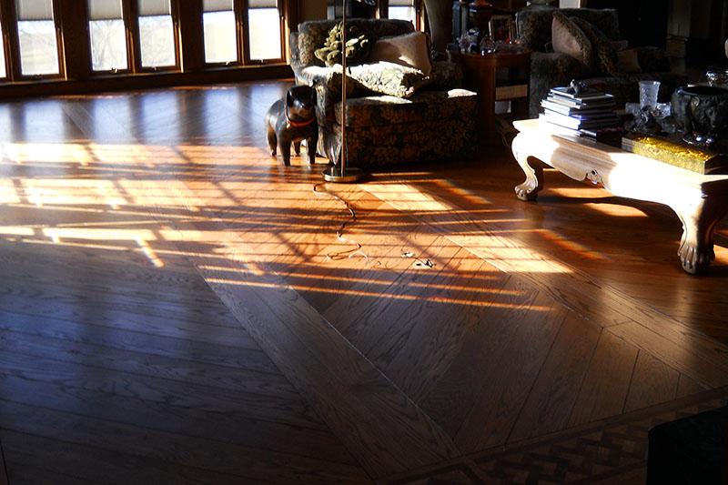 Patterned wood floor