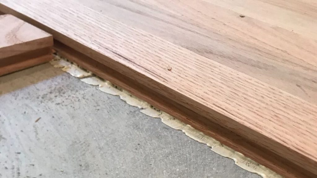 Hardwood Glued to Concrete Slab