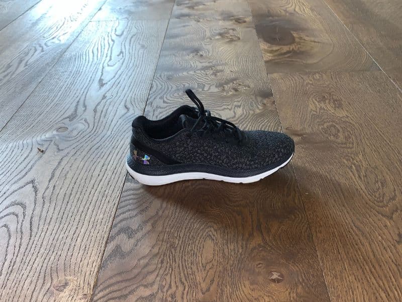 Shoe on Wide Plank Floor