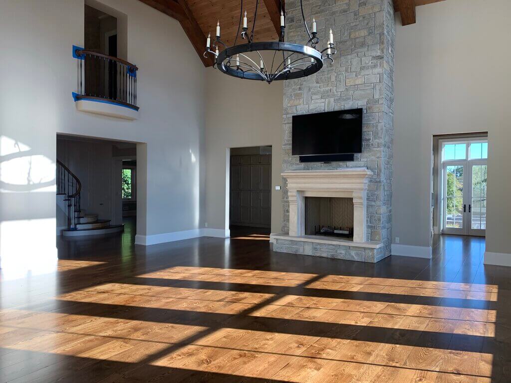 Living room with Hardwood flooring
